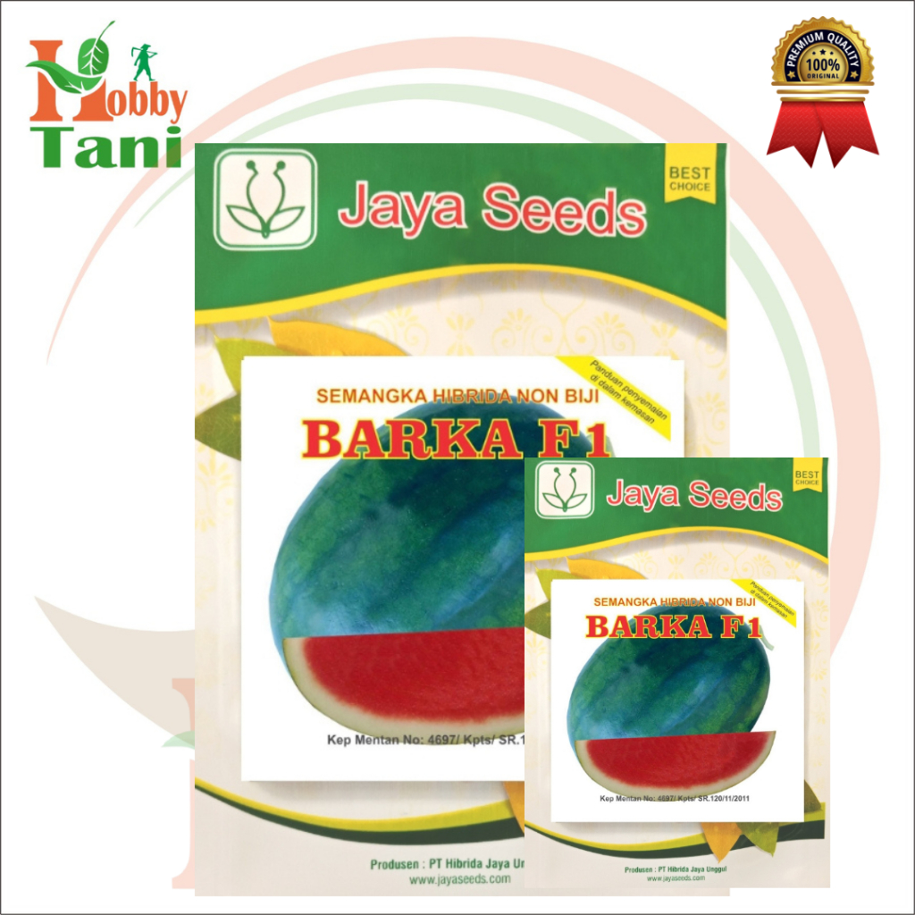 Isi 300 Butir (20gr) Bibit Semangka Non Biji Hibrida BARKA F1 JAYA SEEDS Original