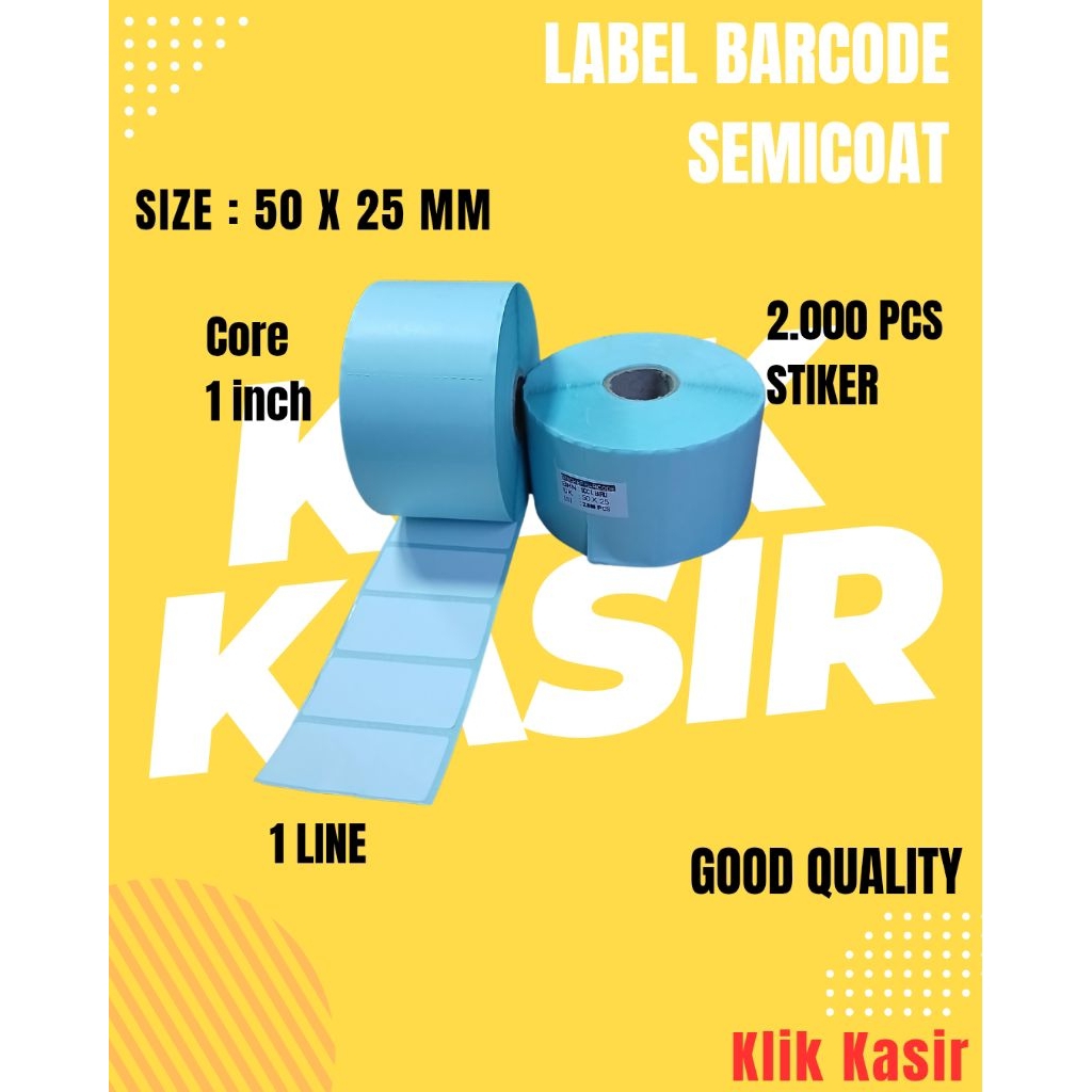 

Label barcode sticker uk. 50 x 25 / Stiker barcode harga / sticker barcode