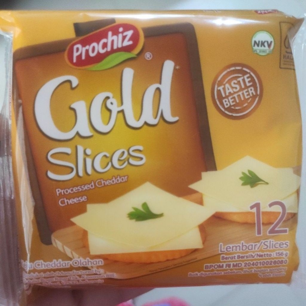 

Prochiz Gold Cheddar 12 Slices 156gr - Expired Dekat - Keju Lembaran Prochiz Gold isi 12