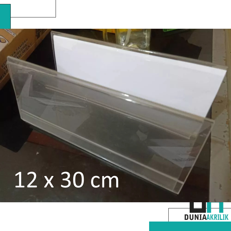 

AKRILIK NAME PLATE / PAPAN NAMA MEJA SEGITIGA 12X30CM