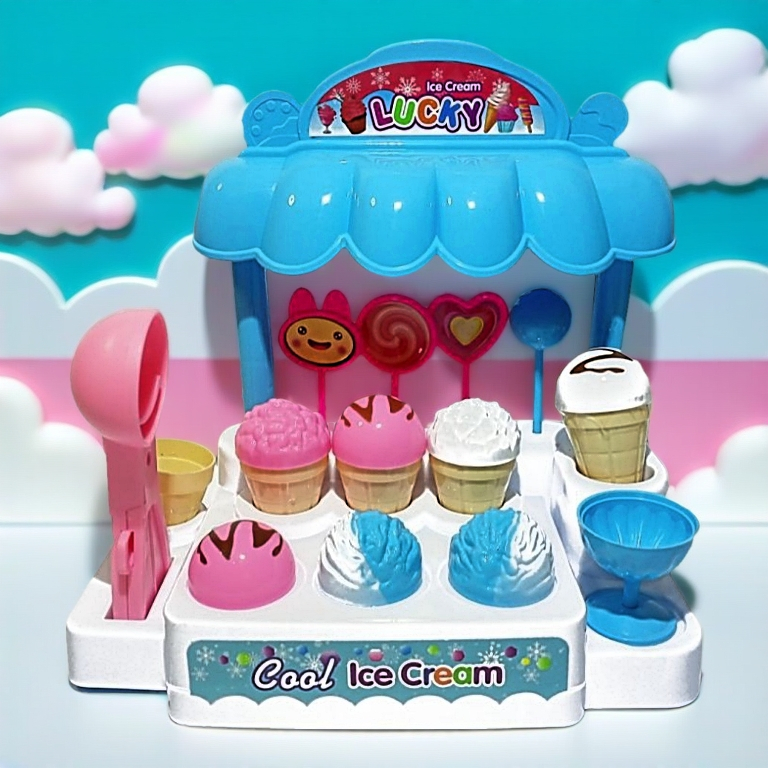 COD MAINAN ANAK SWEET ICE CREAM / MAINAN ES KRIM BUNYI DAN NYALA / MAINAN KITCHEN SET SHOP ICE