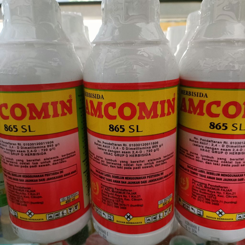 herbisida amcomin 865sl obat rumput untuk tanaman padi dan tebu 400ml