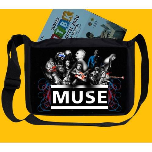 Tas selempang pria Sekolah SD SMP  SMA - Tas Perahu Gambar Printing Sublimasi - Tas Slempang Cowok A