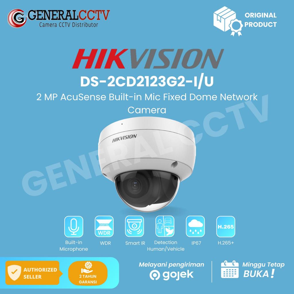Hikvision DS-2CD2123G2-I IP Camera CCTV Indoor Accusense 2MP Exir MMC