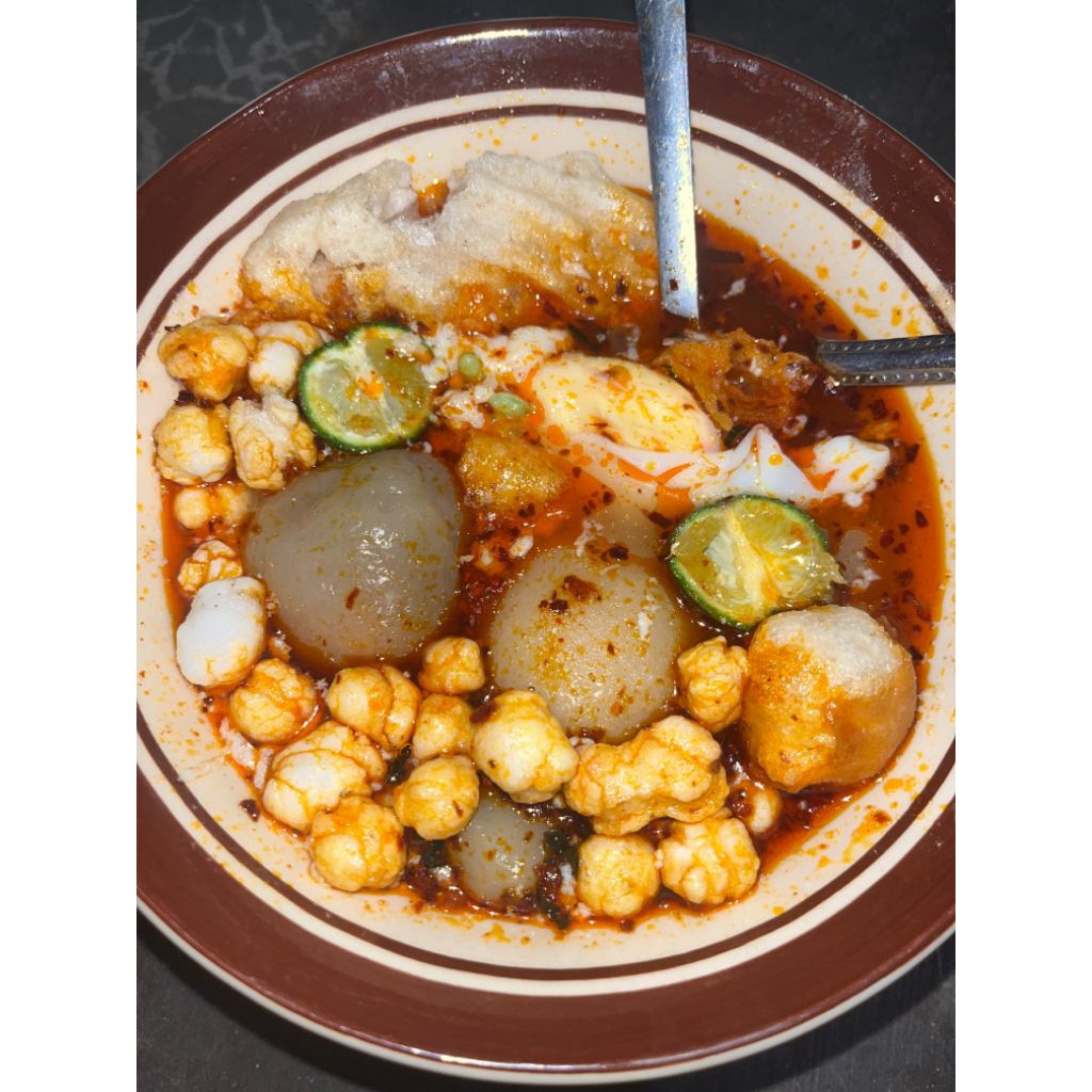 

baso aci ayam suwir dan keju lumer