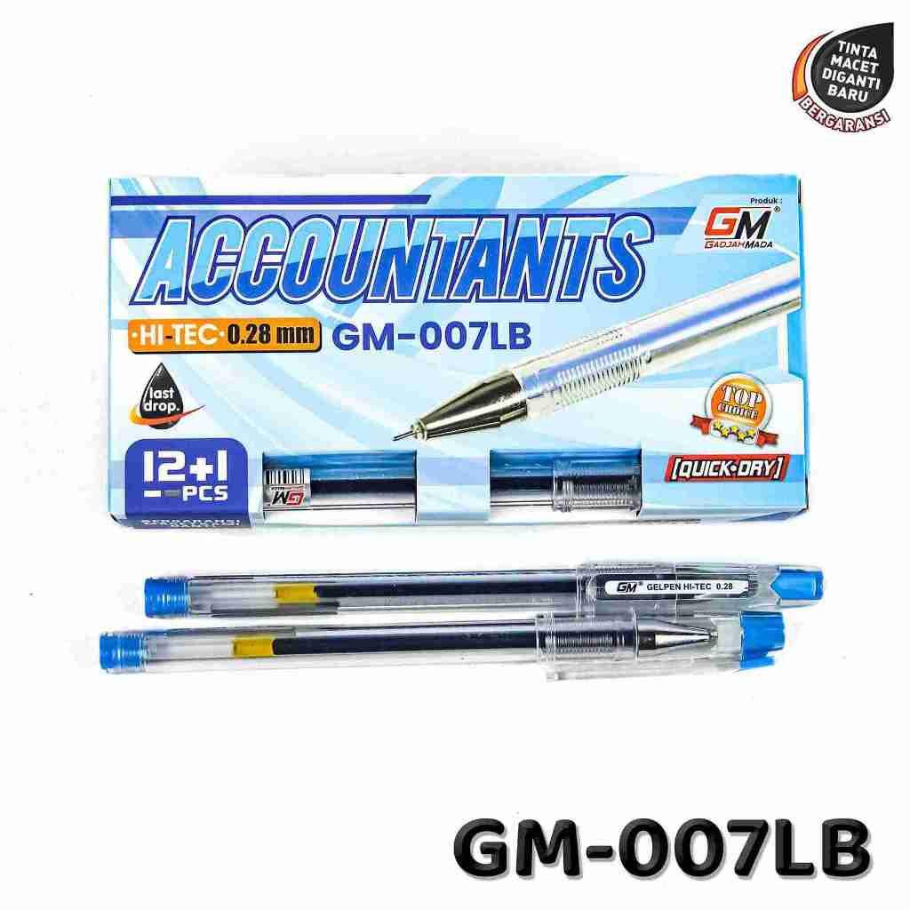 

GELPEN HITEC 0.28 type GM-007 warna Biru muda 1 box isi 12pcs + 1Pcs