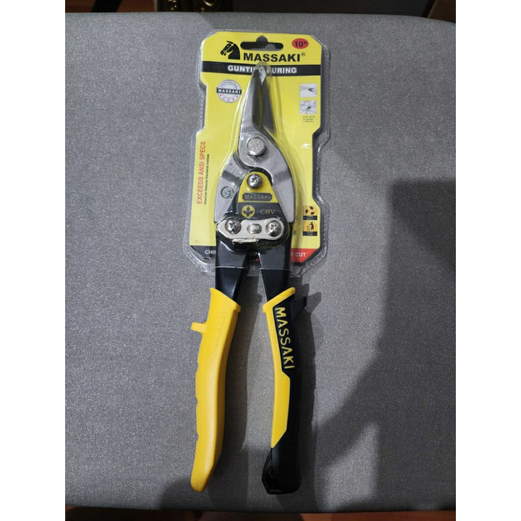 

GUNTING FURING MASSAKI 10"INC / GUNTING BAJA RINGAN AVIATION SNIPS / Gunting Tanaman / Gunting Rumput / Gunting Serbaguna