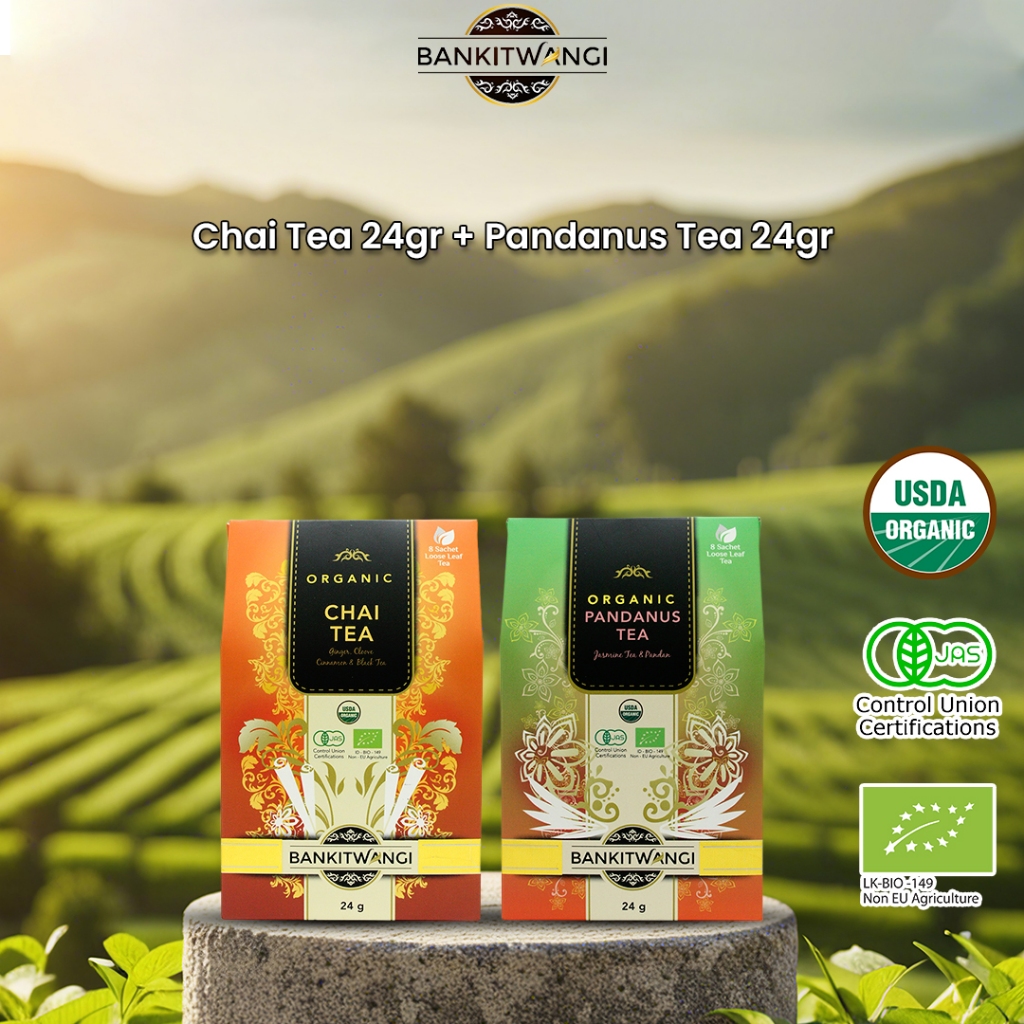 

Produk Bundling Bankitwangi Organic Chai Tea 24gr + Pandanus Tea 24gr