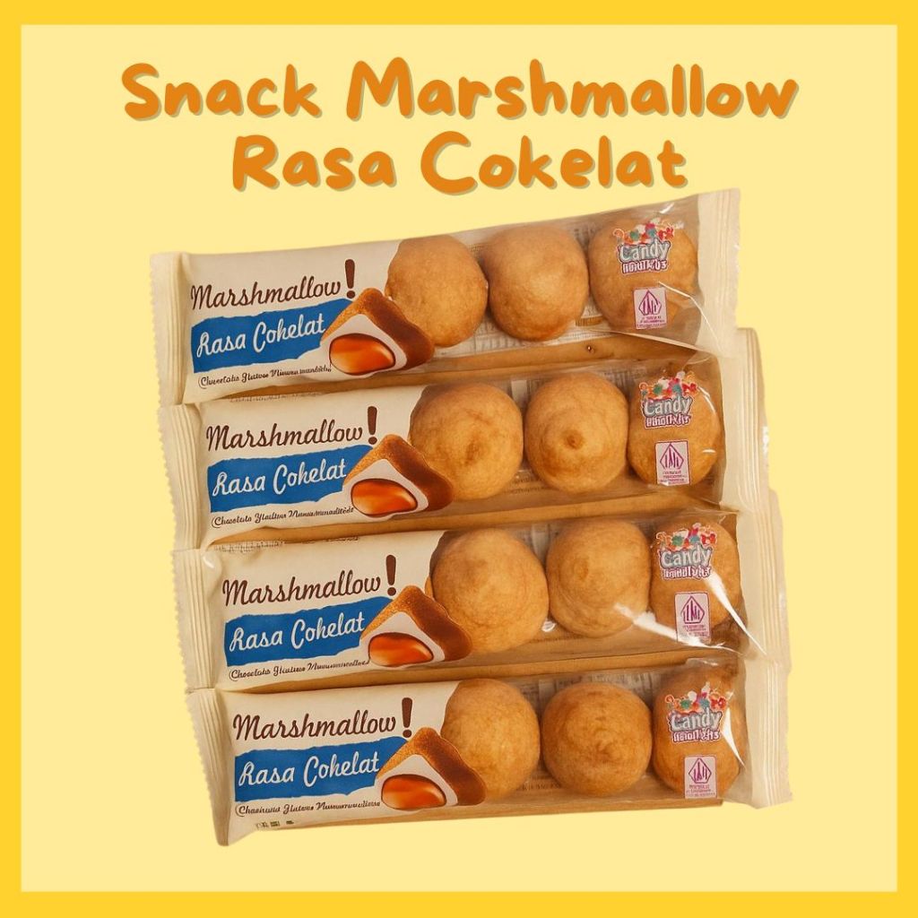 

Marshmallow Ball Viral 12gr Bola Marshmallow Rasa Cokelat Lumer Kenyal Lezat Halal BPOM