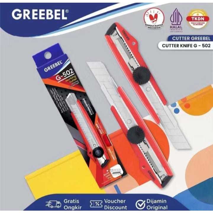 

( 1 BIJI ) GREEBEL Cutter G- 502 Cuter Besar / Anti Karat Cuter Tajam