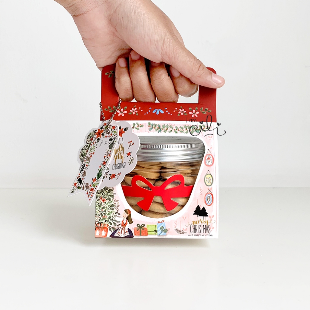 

(BOX JAR 400 ml NATAL ) kotak kue kering toples tabung 400ml natal christmas (ISI 10)