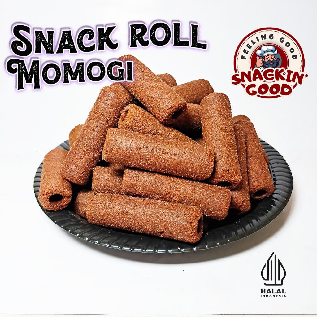 

snack roll coklat / snack roll momogi manis cokelat