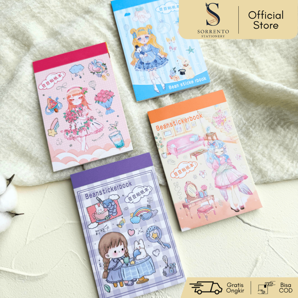 Buku Stiker A5 Aesthetic - Buku Dekorasi Jurnal
