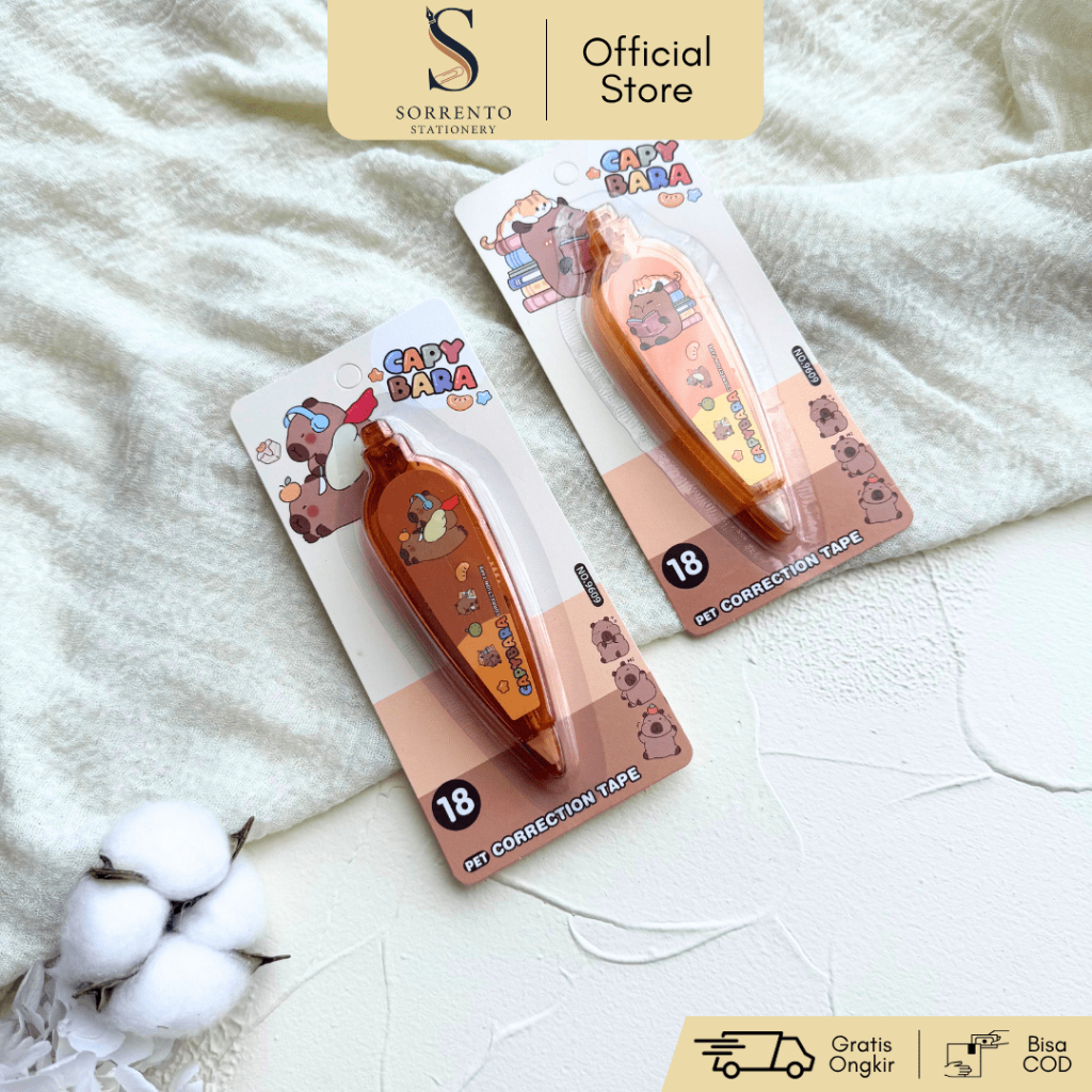 

Correction Tape Cetek Capybara - Tipe X Kertas Model Pulpen