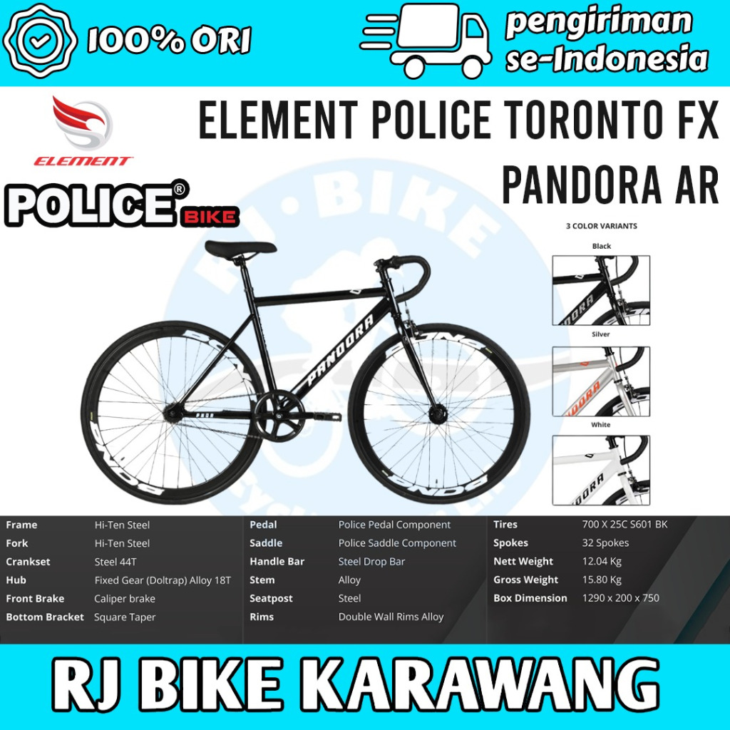Sepeda Pixie Element Pandora AR Rem Doltrap dan U Brake Sepeda Element Pixie Pandora AR