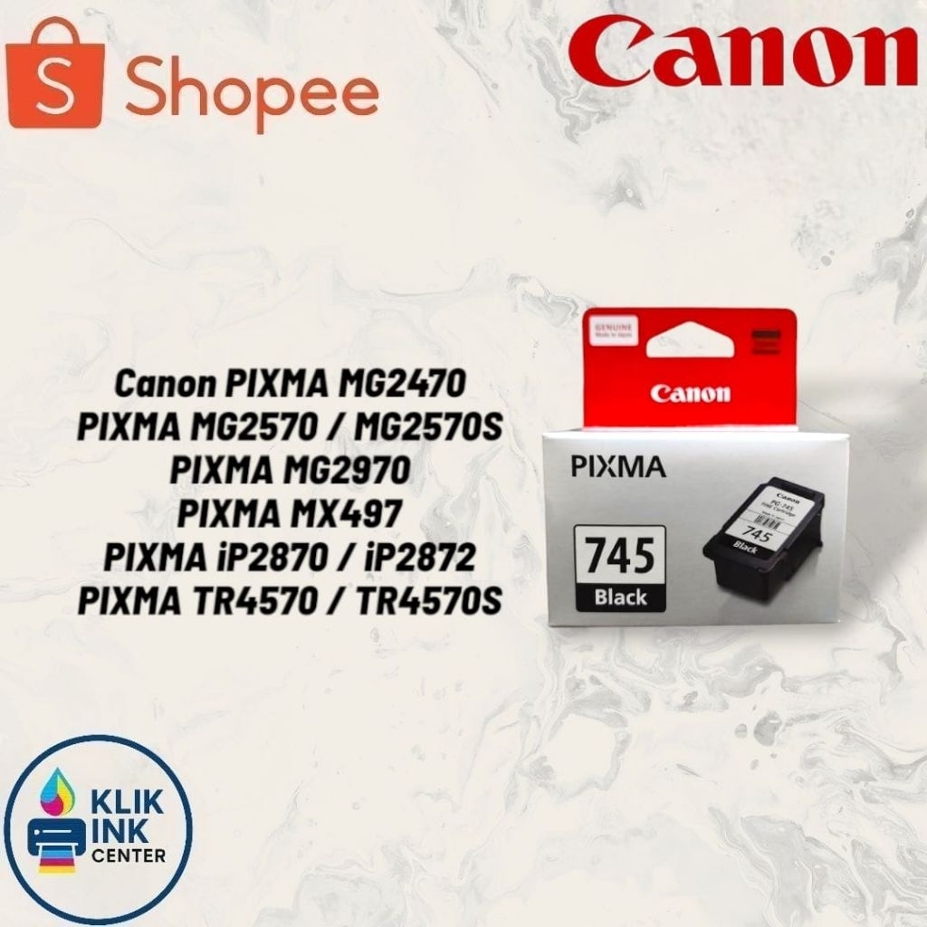 Tinta Canon 745 / Tinta Cartridge Canon 745 Black iP2870/iP2870s/iP2872/MG2470/MG2570MG2570s/MG2577s