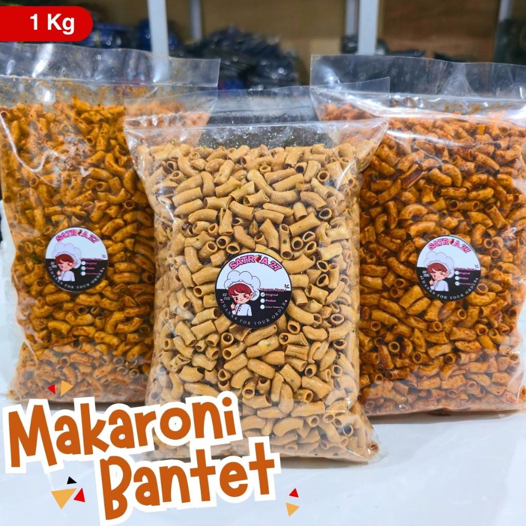 

MAKARONI BANTET SATRIA27 PEDAS 1KG KHAS TASIKMALAYA