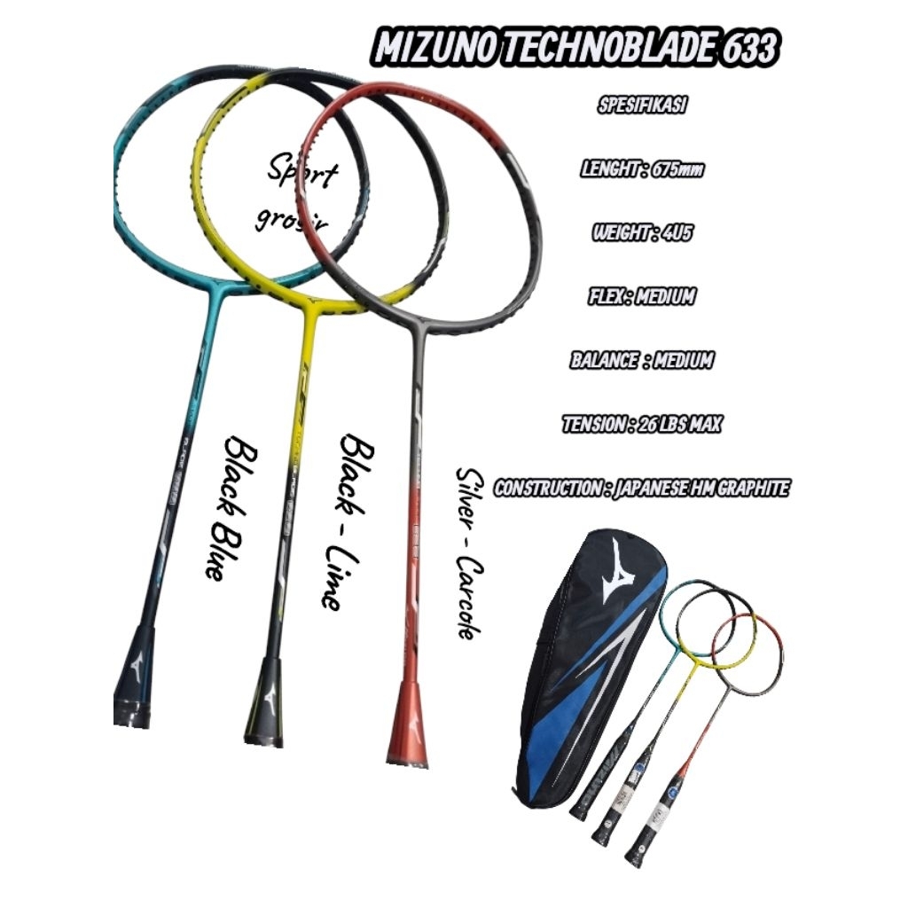RAKET MIZUNO TECNOBLADE 633 100% ORIGINAL
