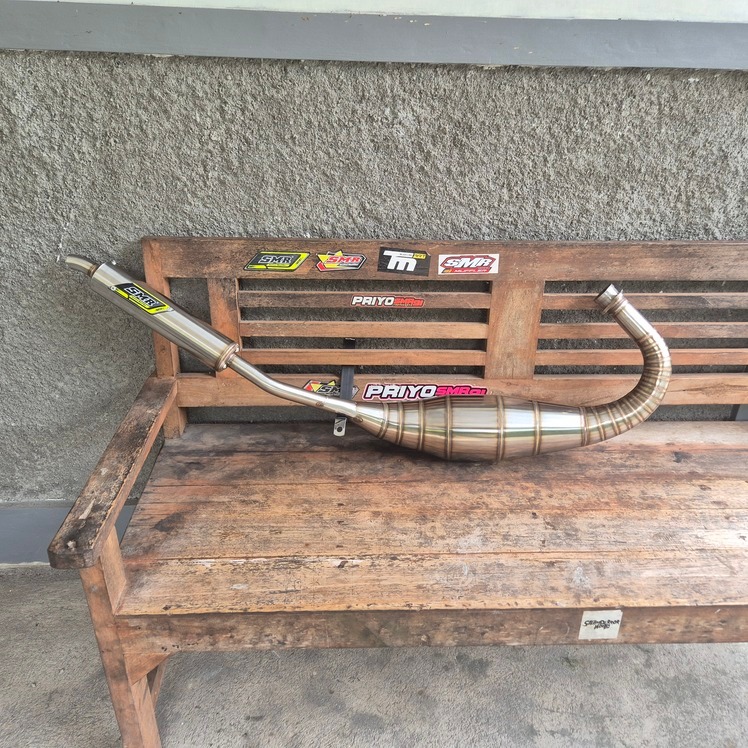 Knalpot Racing SMR Ninja RR Stainless Leher Cacing Step Standar