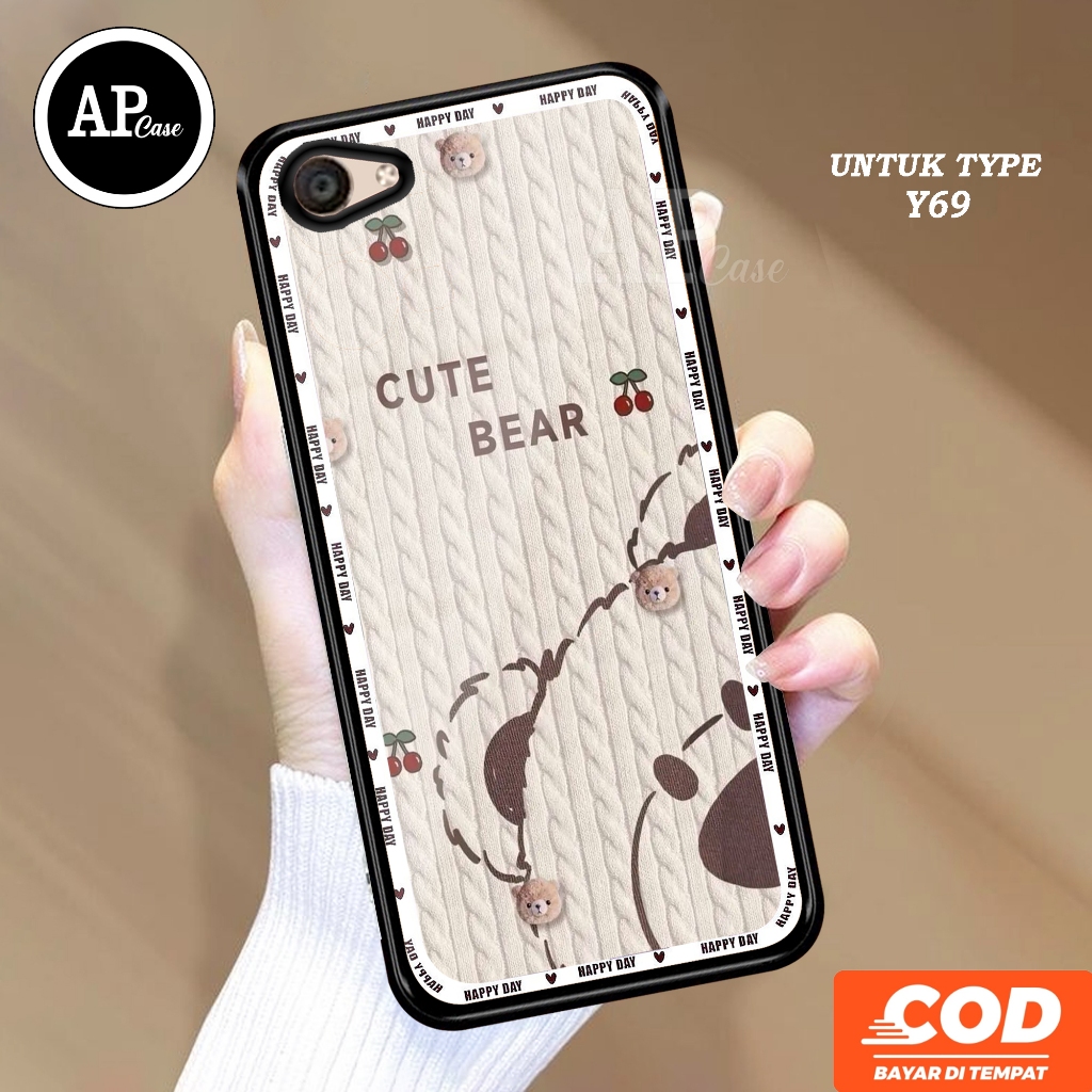 Case VIVO Y69 (MOTIF BEAR) Ap Case Terbaru softcase dan hardcase glossy - Custom Case - Casing - Kon