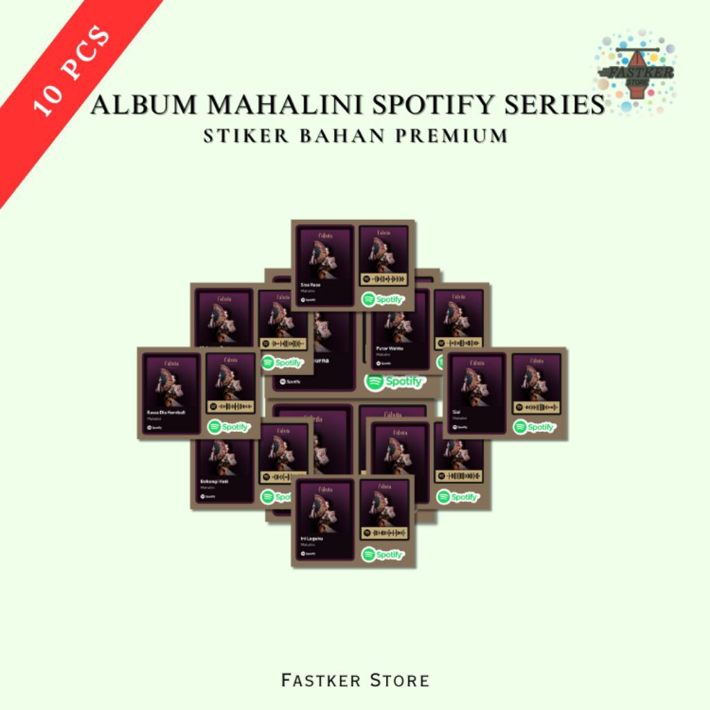 

Stiker Album Mahalini Spotify Series | Desain keren kece - Tahan air | Fastker 1007