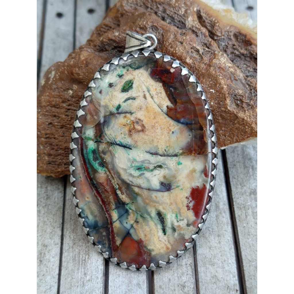 Liontin PW Garut Edong Jumbo Motif Wanita List Perak 925 HM Lawasan