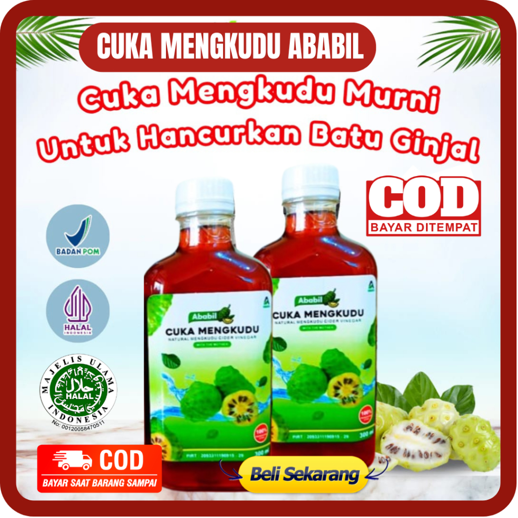 

(COD) CUKA MENGKUDU MURNI 100% MENGKUDU FERMENTASI TANPA PENGAWET 330ML