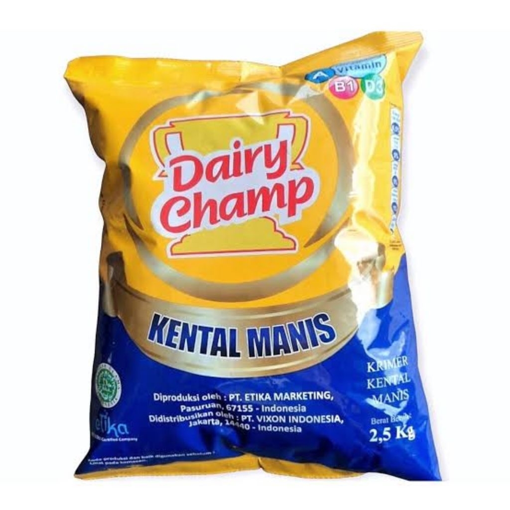 

Susu Krimer Kental Manis DAIRY CHAMP 2,5Kg Jumbo