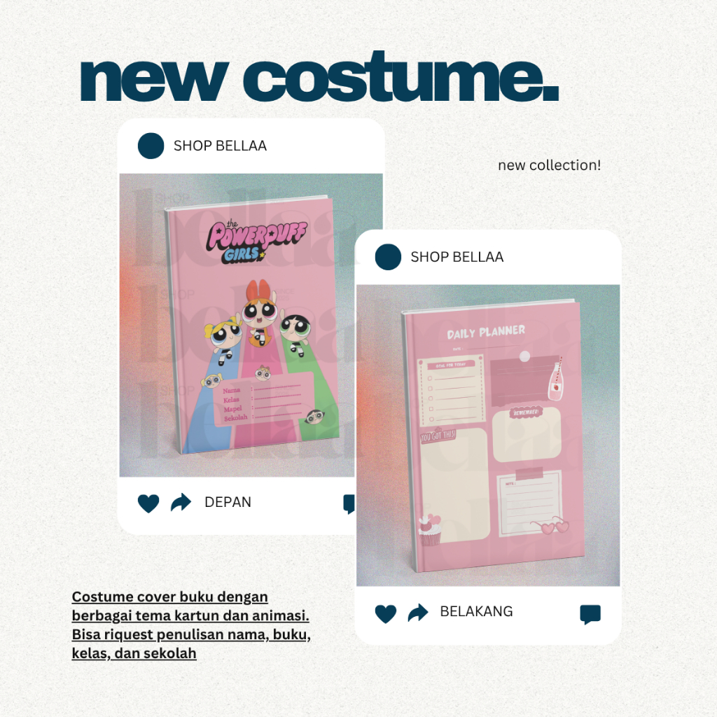 

COSTUME COVER BUKU LUCU & UNIK UNTUK ANAK - PAUD, SD, SMP, SMA (bagian 2 #3)