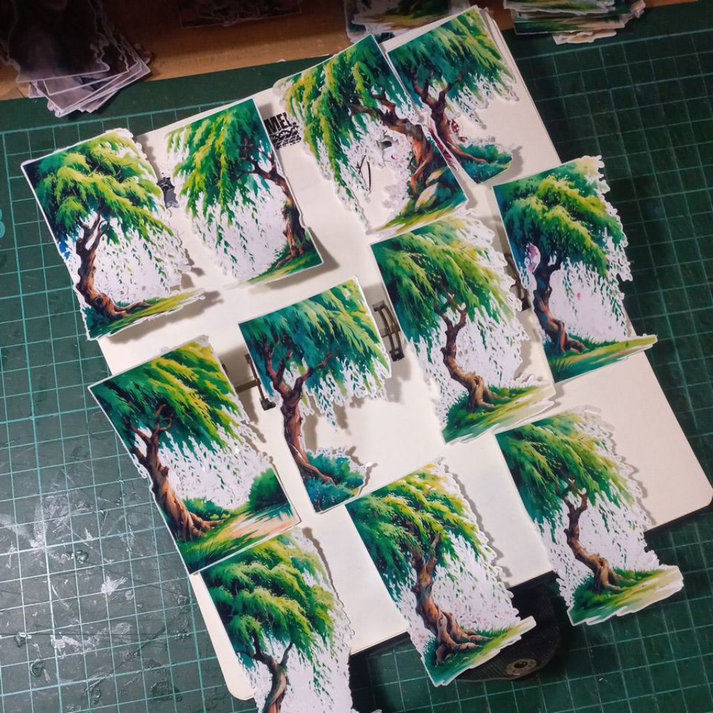 

ARTDOESWORK Willow trees 3 stiker transparant