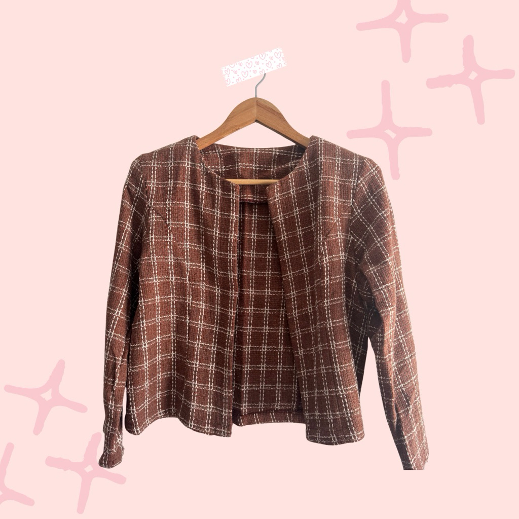 Preloved - Tweed Crop Blazer