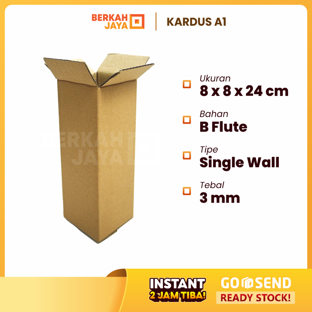 

ECER Kardus Tumbler 8x8x24 cm | Box Gift | Karton Kaos | Kotak Botol Packing - 8 x 8 x 24 cm