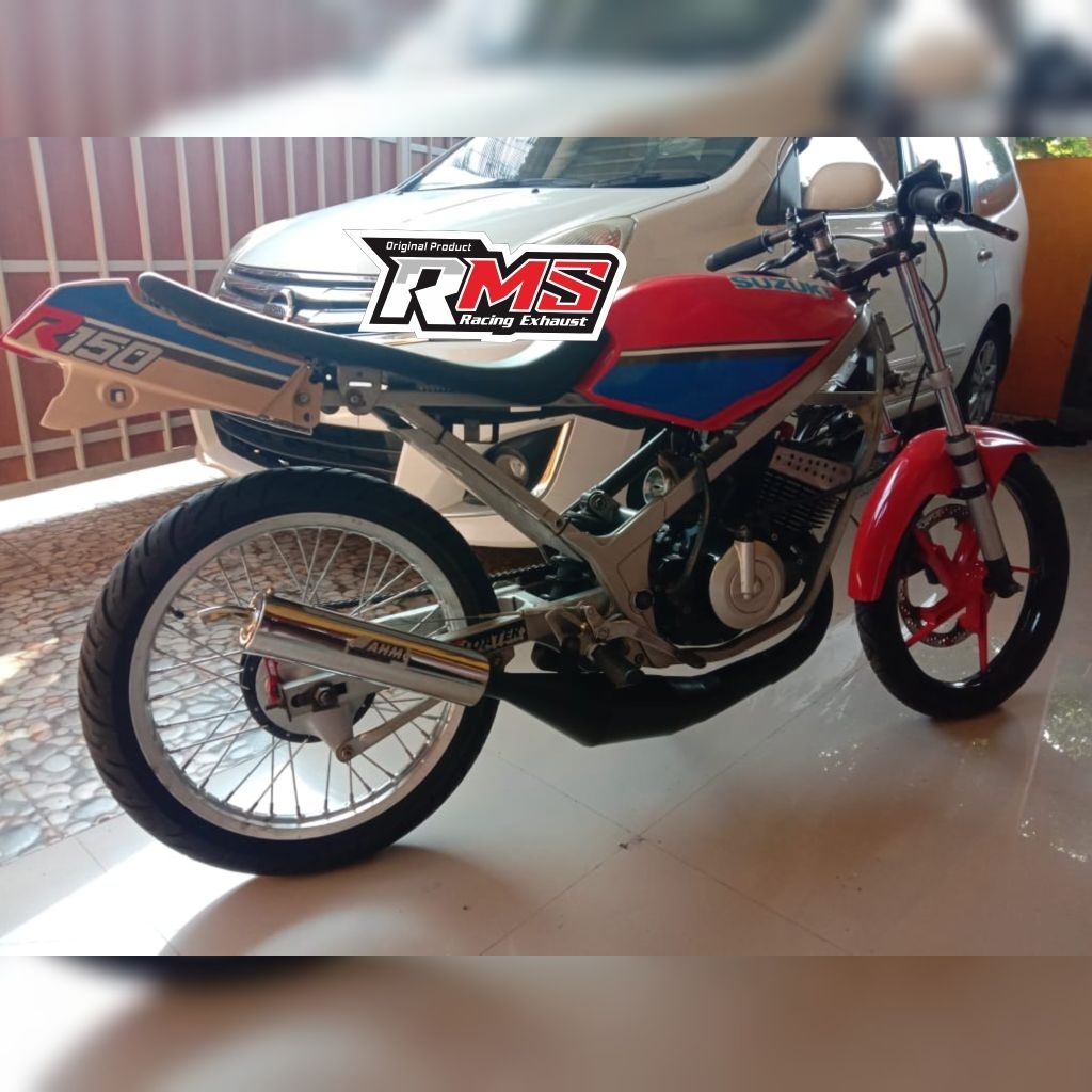 knalpot motor 2 tak rgr cat hitam