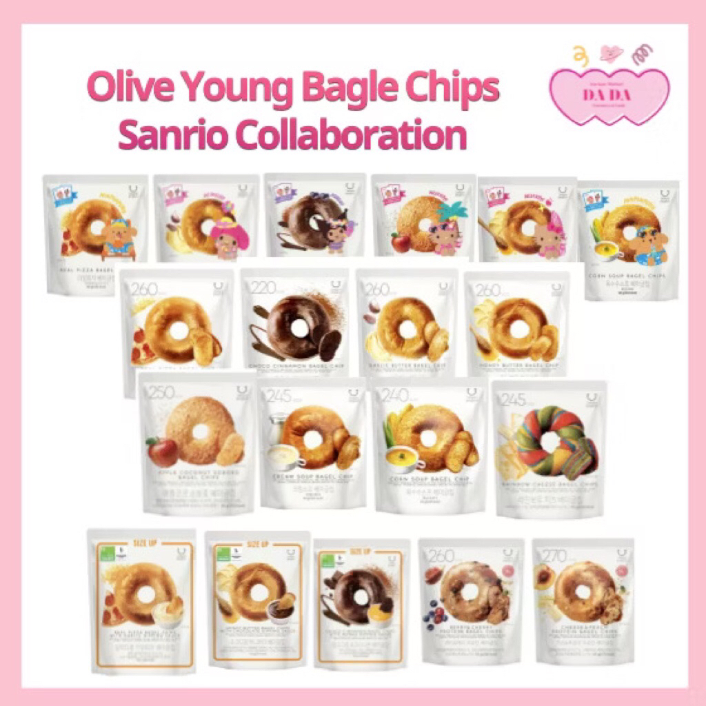 

[Olive Young]Delight Project Bagle Chips/Apple Coconut/Honey Butter/Garlic Butter/Real Pizza/Choco Cinnamon/Corn Soup/Sanrio Collaboration