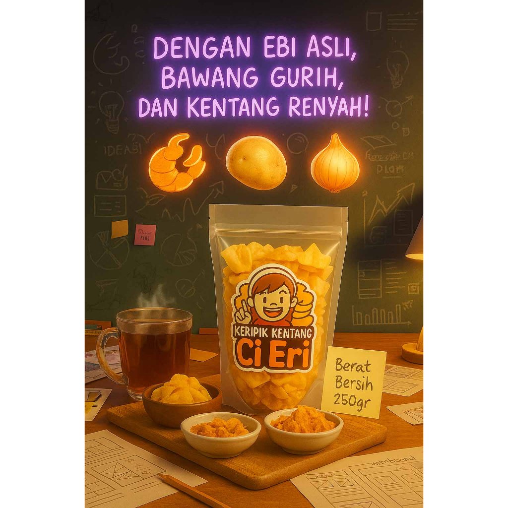 

Keripik Kentang Ebi – Camilan Renyah Gurih Enak