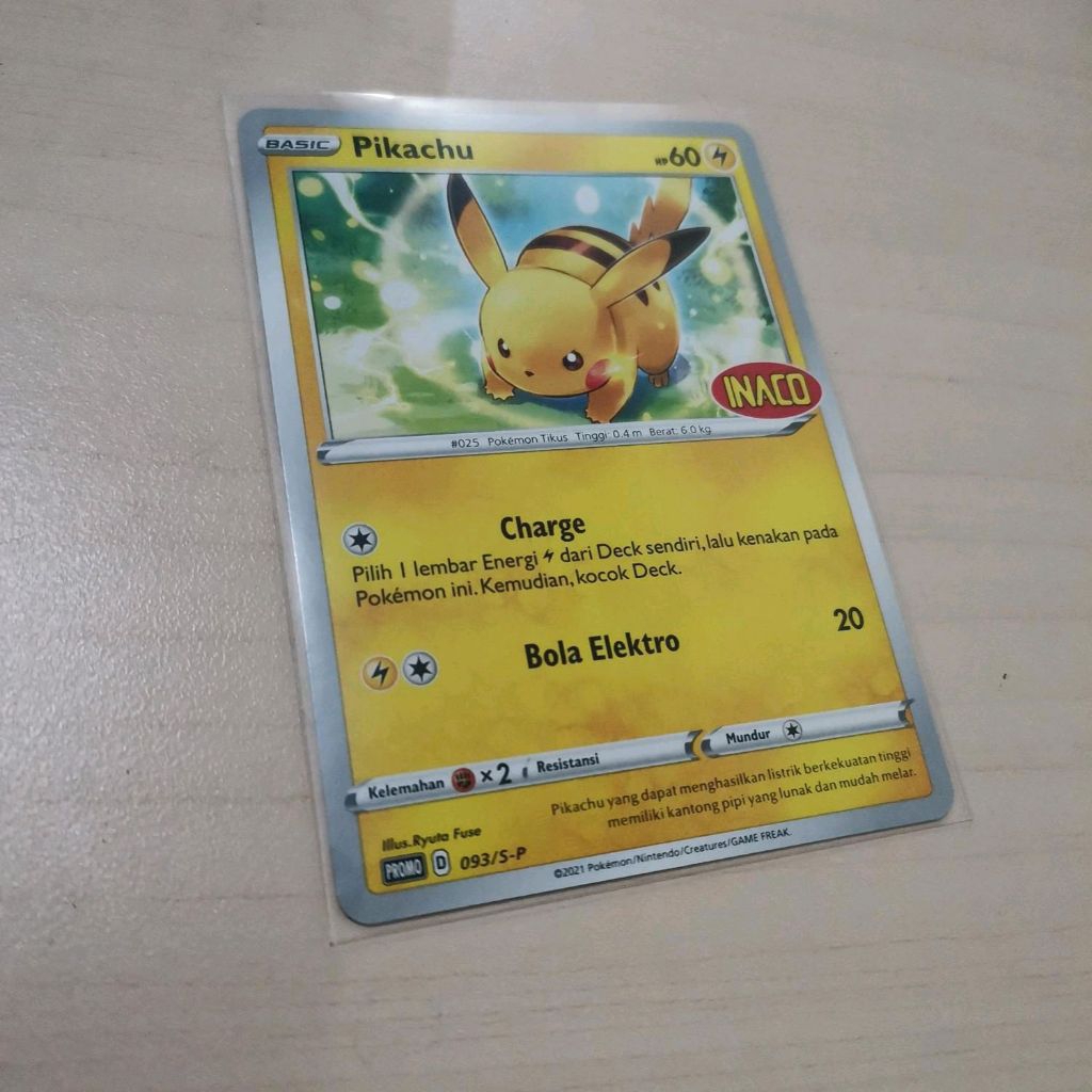 Kartu Pokemon Inaco Tcg - Pikachu