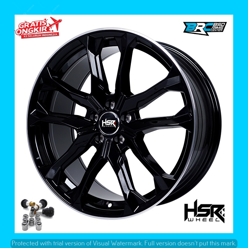 Velg Mobil Ring 18 HSR Wangon Black Terbaru KHUSUS PCD 5X100