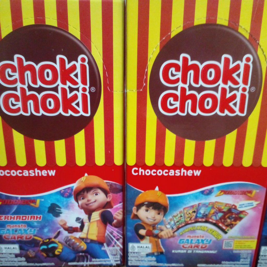 

Choki choki box 20 pcs x 9 gr Baru kartu monsta galaxy boboboy