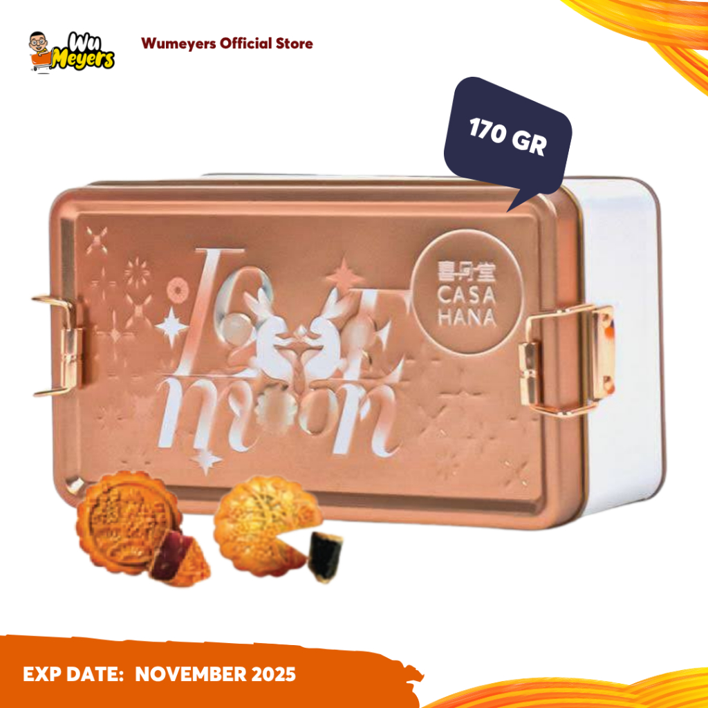 

CASAHANA Love Moon For Two Mooncake 2x170gr – Red Bean & Black Sesame | Kue Bulan Hampers