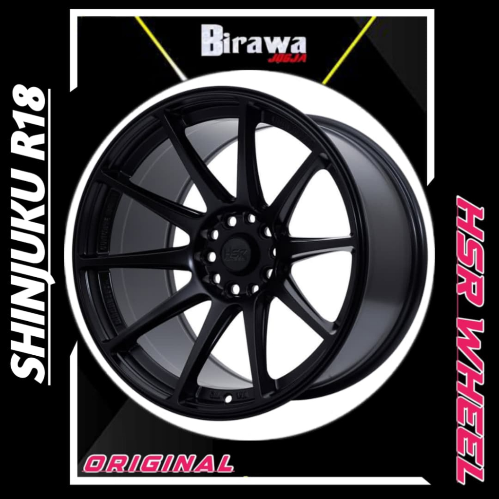 Velg Racing Type SHINJUKU HSR R18 Lebar 9,5/10,5 ET30/22 Cocok Untuk Mobil Innova Hrv BMW