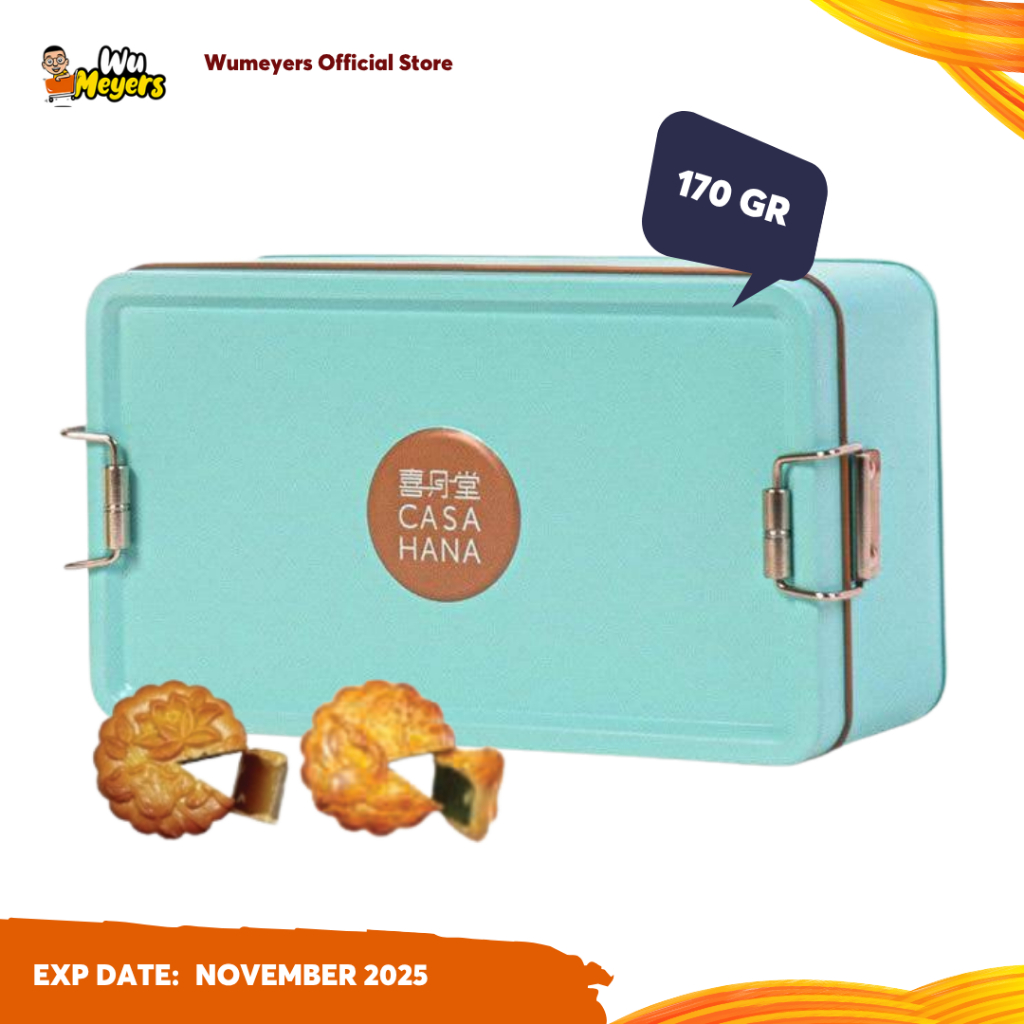 

CASAHANA Love Moon For Two Mooncake 2x170gr – LS White Lotus & Pandan Lotus | Kue Bulan Hampers