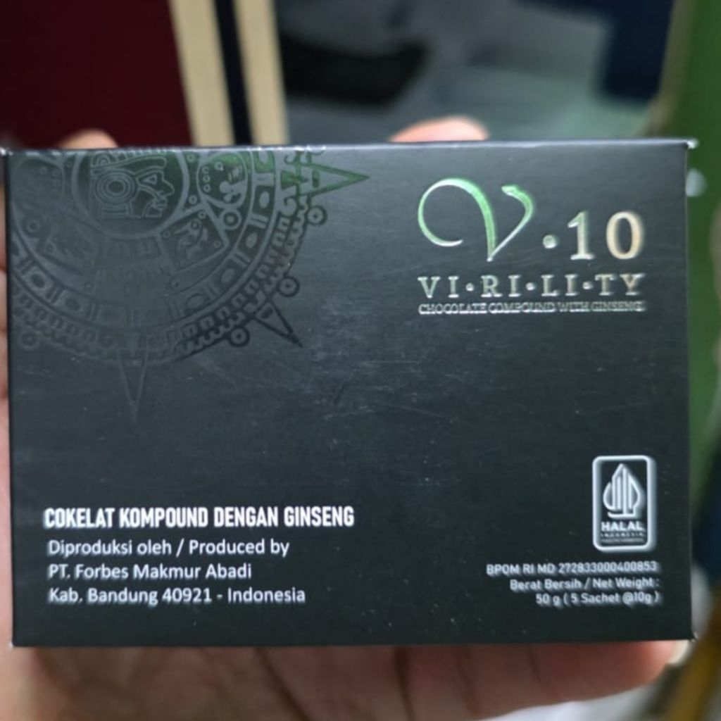 

ginseng coklat v10 1 box 5 sachet chocolate pria wanita