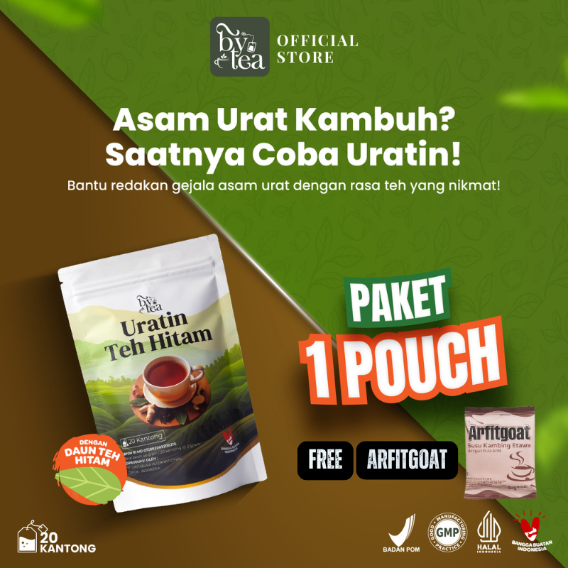 

Bytea Uratin Teh Khusus Herbal Nyeri Sendi Rematik Encok Tangan Kaku Dan Kesemutan isi 20 Kantung