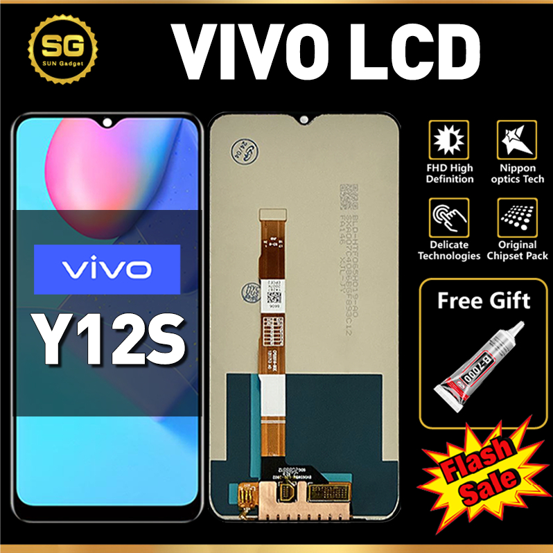 ORI LCD FOR VIVO Y12S Original Fullset Asli For LCD hp VIVO Y12S Glass Touch Screen Digitizer