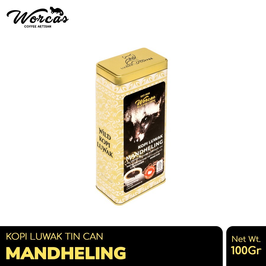 

WORCAS Kopi Luwak Mandheling 100gr Tin Can