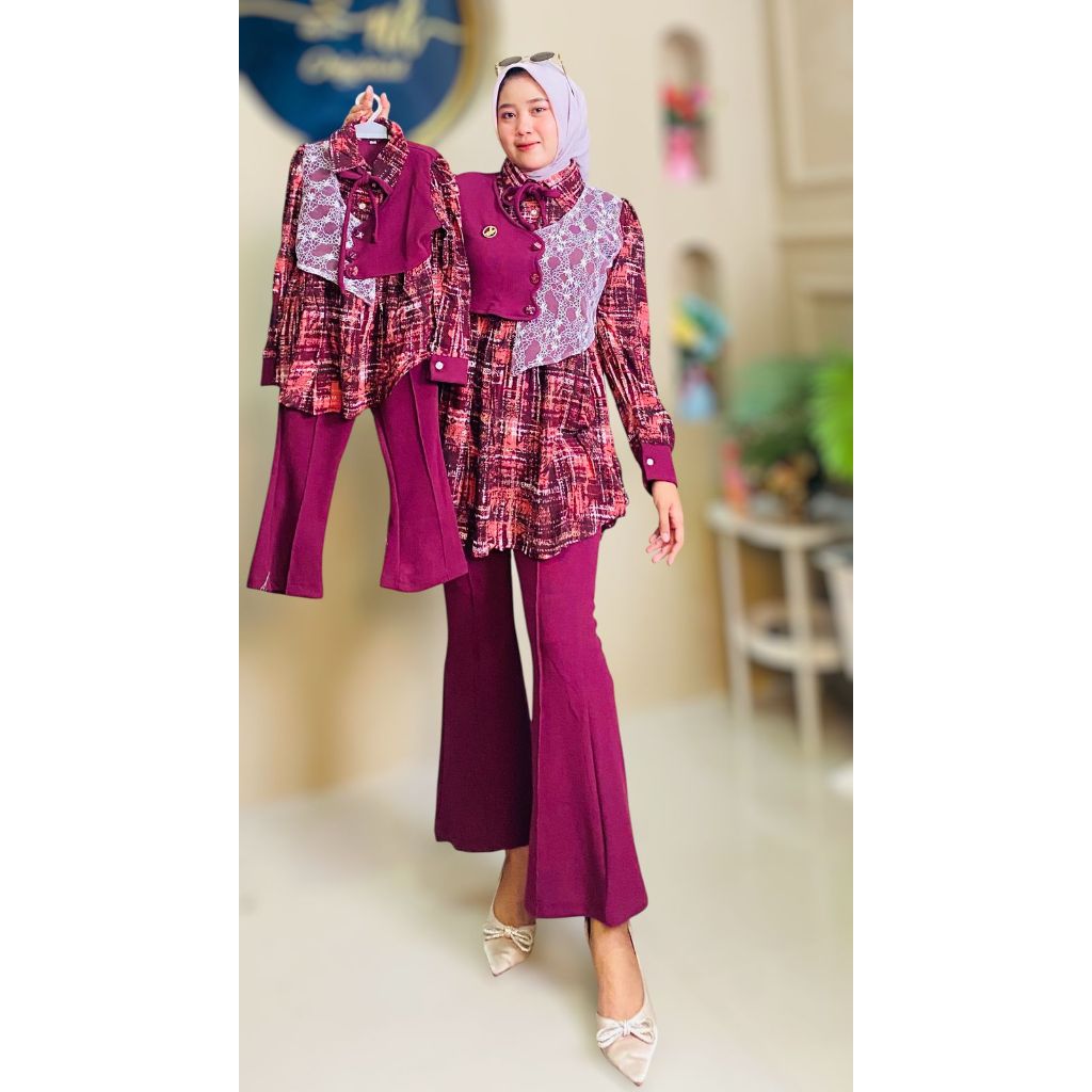 Koleksi Ranum| Terbaru Setcel Naura ORI NK Original bisa Couple Ibu dan anak Harga Terpisah COD