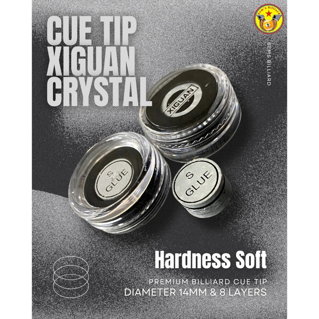Xiguan Crystal Cue Tip - Tip Stick Billiard Xiguan Crystal - Premium Billiard Cue Tip