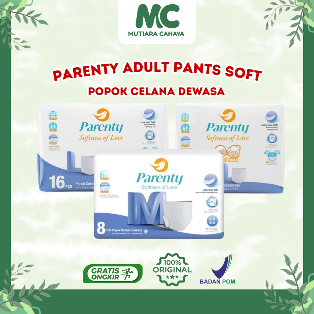 MC Official - Parenty Adult Pants Soft Popok Celana Dewasa | Parenty Popok Celana Dewasa