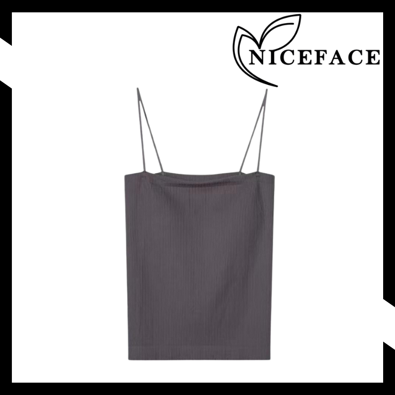 NICEFACE - Tanktop Bra With Cup Tank top Basic Wanita Square spaghetti Crop top