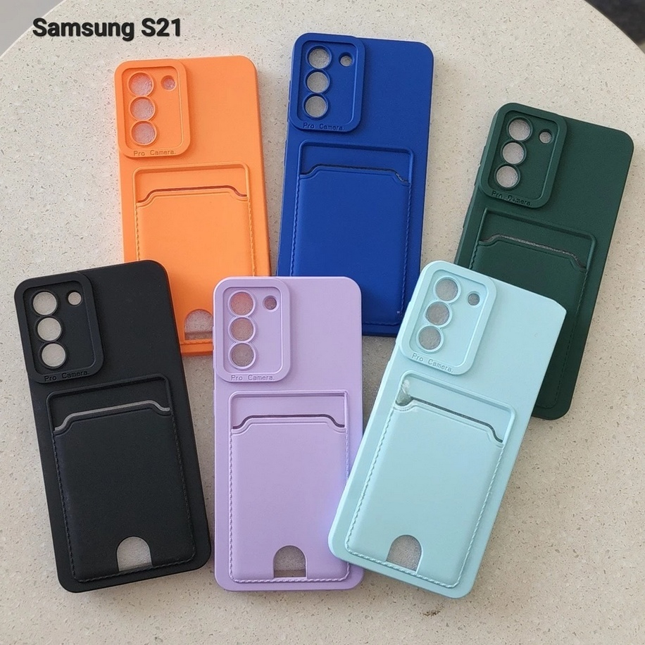Case Macaron Slot Card SAMSUNG M53 5G /M23 /F23 /J2 PRIME /S21 /S21+ /S22 /S22+ - Pro Camera Warna S